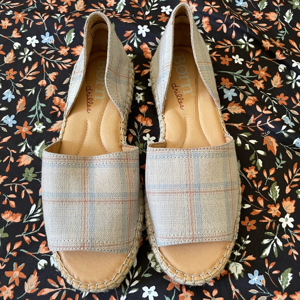 open toed flats